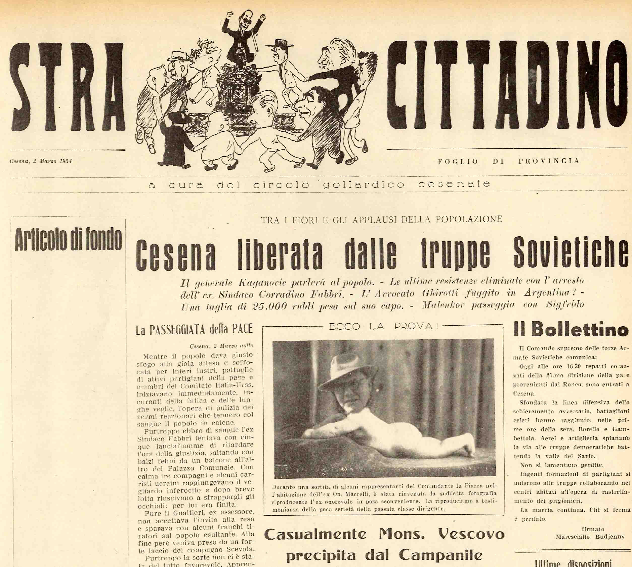 Stracittadino. Foglio di provincia. A cura del Circolo Goliardico Cesenate